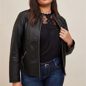 Torrid FAUX LEATHER MOTO JACKET